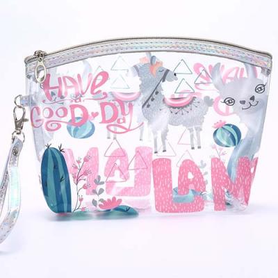 printed clear PVC make up bag pouch and case